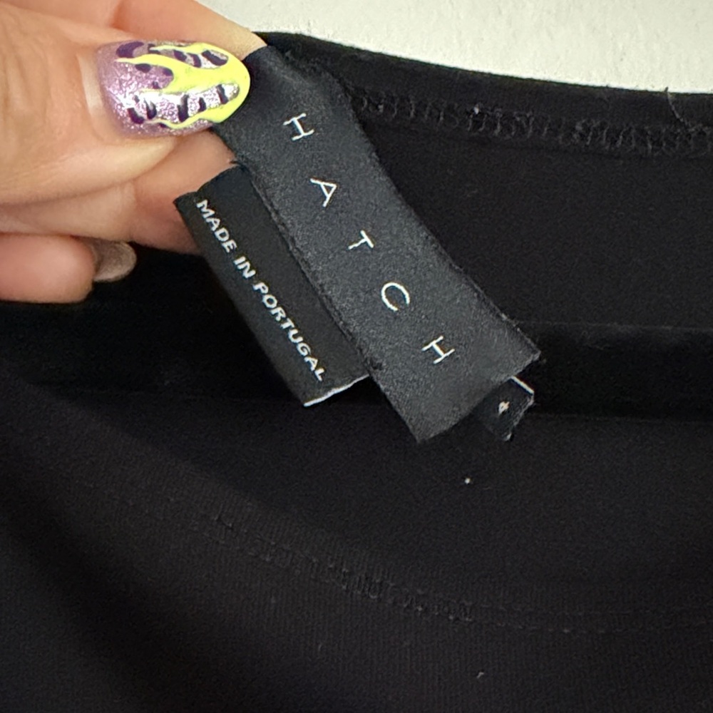 Hatch Black Maternity Oversized Long Sleeve Crew Tee - Picture 5 of 7